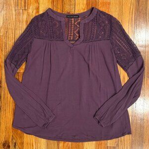 Harlowe & Graham Women's Purple Long Sleeve Top Size Small